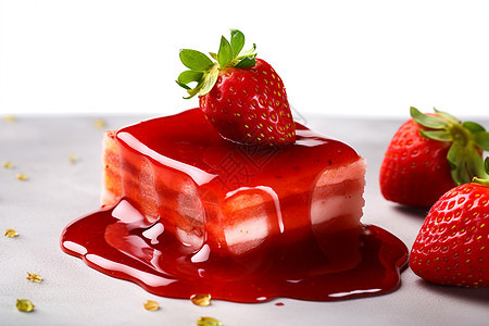 草莓味的甜品图片