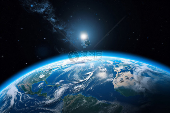 太空中美丽的地球图片