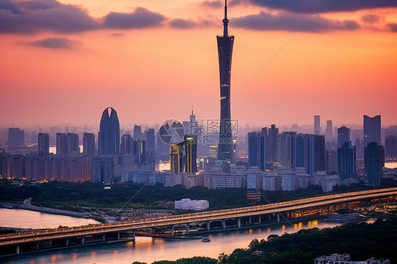 广州塔建筑风光图片