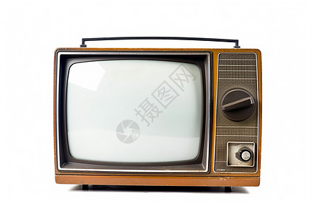 电视机矢量图复古黑白电视机背景