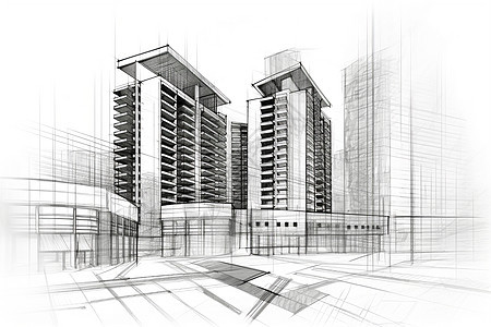 现代建筑的设计背景图片
