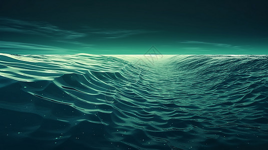 蓝绿色海洋潮汐图片
