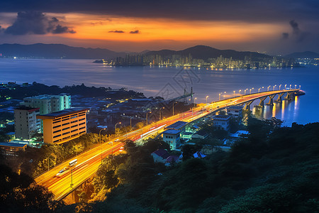 交通跨河大桥背景图片