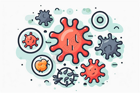 疾病细菌图标图片