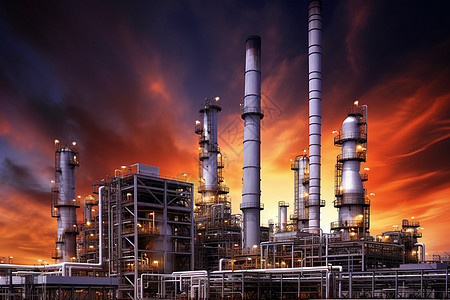 炼油厂背景图片
