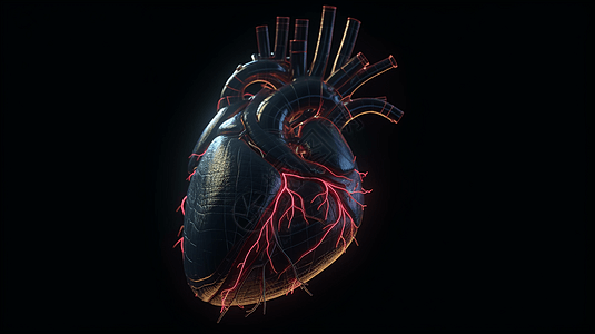 医学中的心脏背景图片