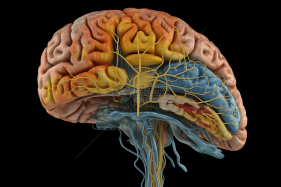 大脑的解刨图图片