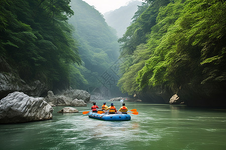 充气堡漂流冒险背景