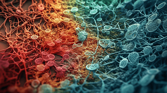 生动的细胞结构图片