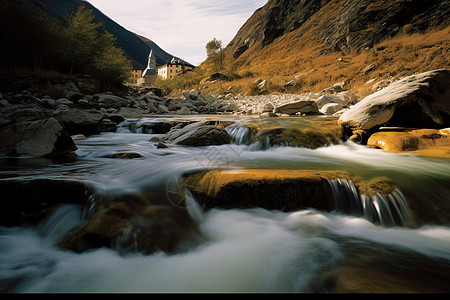 牟尼沟风景区背景