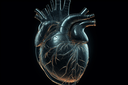 人类心脏模型背景图片