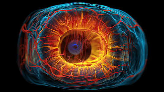 人类视网膜成像图片