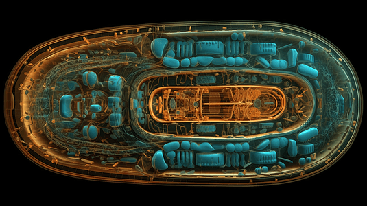 线粒体的内部运作高清图片