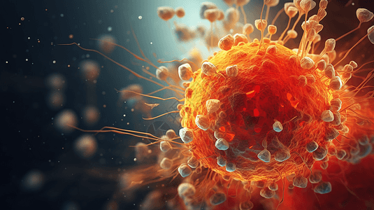T细胞和抗原高清图片