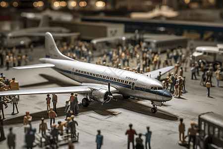 旅行者在拥挤的飞机大厅背景图片