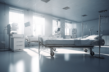 空置的医院病房背景图片