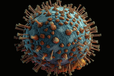 病毒细胞的分布图片