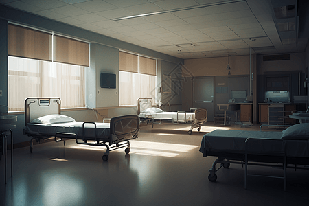 空置的医院房间背景图片