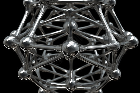金属质感分子结构模型图片