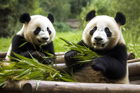 深圳野生动物园吃竹子的大熊猫背景