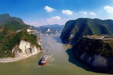 壮丽的长江峡谷图片