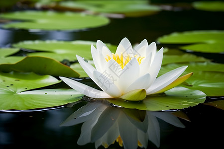 淡水湖的睡莲图片