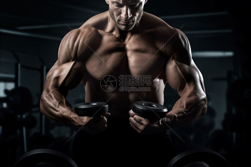 强壮肌肉的男人图片