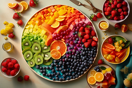 创意水果各式各样的水果背景