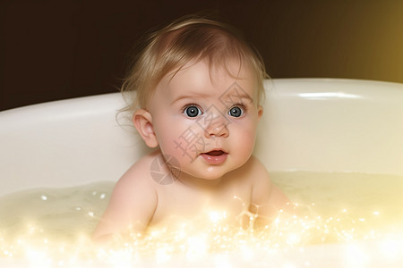 新生儿洗澡图片