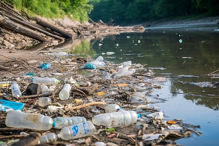 河流环境污染高清图片