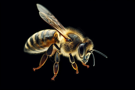 一只可爱的蜜蜂背景图片