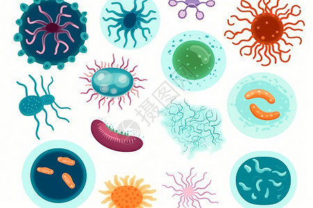 微生物插图背景图片