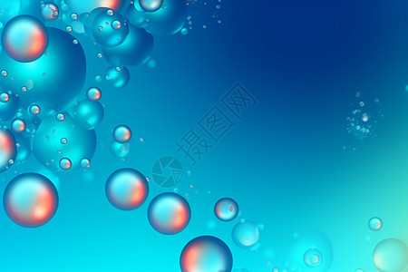 气泡梯度氢背景图片