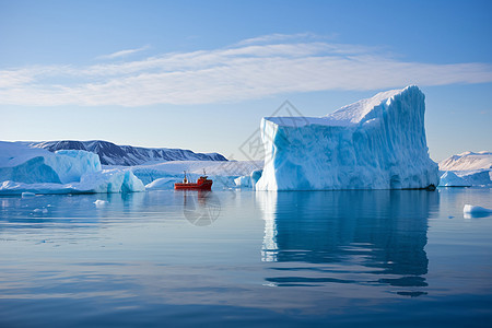 南极洲的冰融化图片