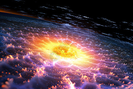宇宙太空陨石碰撞高清图片