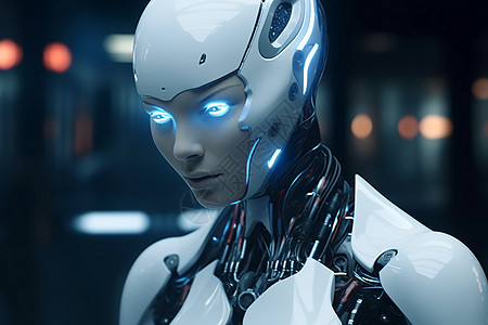 AI人形机器人背景图片