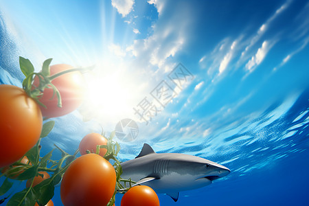 鲨鱼和西红柿图片
