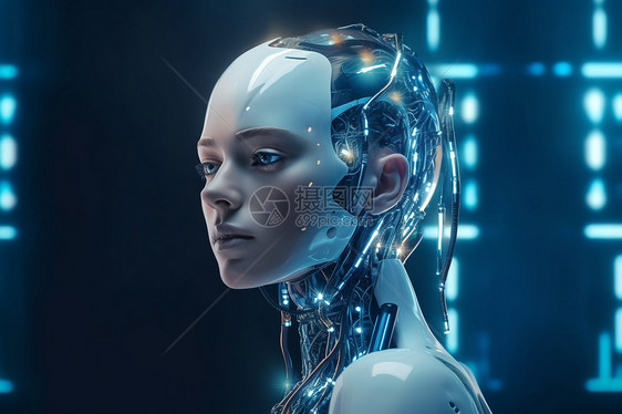 科技感AI机器人图片