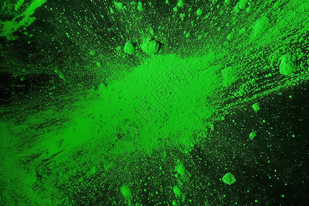 飞溅的绿色粉末的背景图片