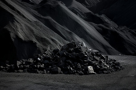 煤场的煤堆图片