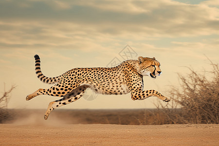 奔跑的猎豹图片