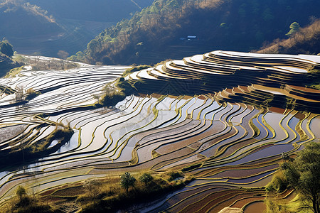 美丽的梯田风光图片