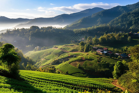 茶园风景图片