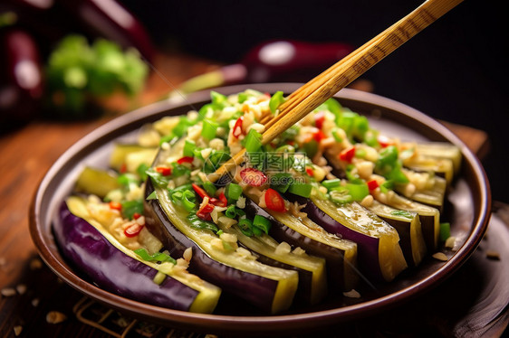 蒙古美食蒜香茄子图片