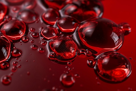 抽象红色油滴水背景高清图片