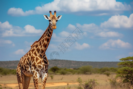 草食动物长颈鹿图片
