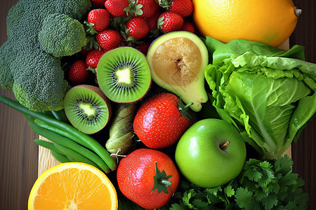 健康的水果蔬菜图片