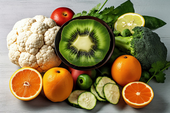 营养丰富的水果蔬菜图片