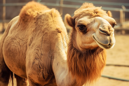 沙漠中的野生动物骆驼图片