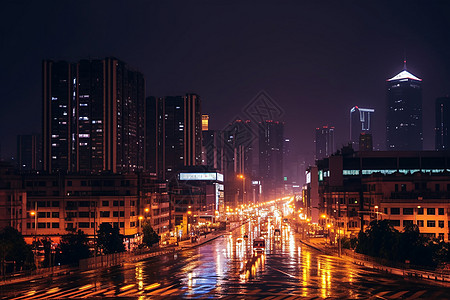 都市的交通夜景背景图片